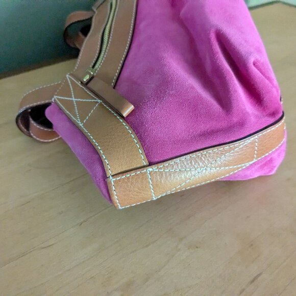 Kate Spade Hot Pink Suede Satchel Handbag - Picture 6 of 12